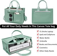 Grand sac fourre-tout en toile pour femme, sac à bandoulière, sac à main, sac de voyage, sac de sport avec motif de lettres, pour ordinateur portable, livres