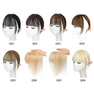 Extensiones de Cabello <span class=keywords><strong>Rubio</strong></span> de Alta Calidad Tipo T 5*7 con Base de Seda y <span class=keywords><strong>Flequillo</strong></span> Francés, Clip para Fijar, Cabello Humano <span class=keywords><strong>Rubio</strong></span> con <span class=keywords><strong>Flequillo</strong></span> - Product Image 4