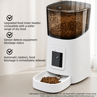 Distributeur automatique de nourriture pour animaux de compagnie avec caméra HD 1080P, surveillance à distance audio bidirectionnelle, minuterie intelligente et contrôle par application