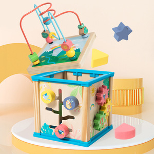 Boîte d'intelligence de perles rondes éducatives <span class=keywords><strong>en</strong></span> bois Montessori multi-fonctionnelle forme <span class=keywords><strong>math</strong></span>ématiques jouets d'apprentissage précoce pour enfants garçons filles - Product Image 4