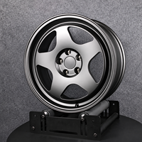 Nuevas Llantas Todoterreno de Aleación Fundida 16x8.5 4x4, Color Negro Mate, Borde Profundo, Monobloque, para Mejora de Autos de Carreras XCD