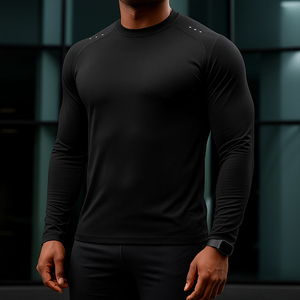 Camisetas Deportivas Transpirables de Secado Rápido para Hombre, Ropa Deportiva Activa, Camisetas de Gimnasio de Manga Larga al por Mayor - Product Image 3