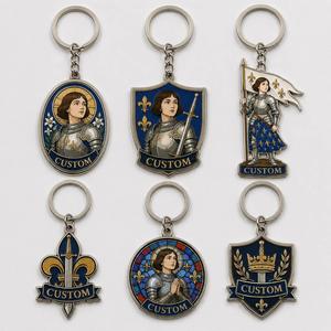 Llaveros Personalizados de Juana de Arco al por Mayor, Cadenas con Retratos Medievales, Regalos de Museo de Figuras Históricas, Souvenir, Porta Llaves - Product Image 1