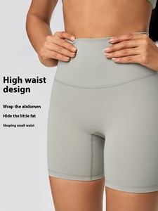 Châu Âu Mỹ cao thể thao quần short cho mùa xuân mùa hè rắn chống đi bộ Chạy thể dục Naked Yoga xà cạp không có sự bối rối - Product Image 2