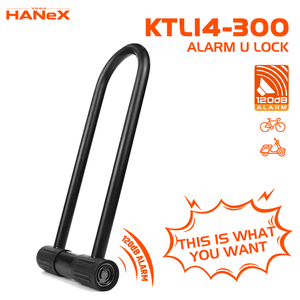 Candado Inteligente Antirrobo de 120db <span class=keywords><strong>para</strong></span> Bicicleta, Candado en U de Acero Endurecido Resistente con Alarma <span class=keywords><strong>para</strong></span> Bicicleta Eléctrica y Motocicleta - Product Image 2