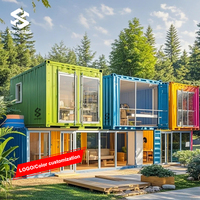 Contenedor de acero prefabricado portátil personalizado, solución de contenedor de envío prefabricado para el hogar, Hotel, dormitorio móvil