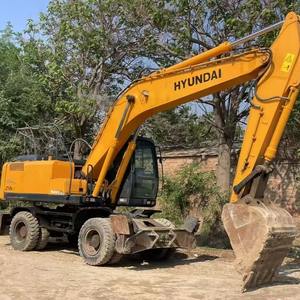 Hyundai 210W-7 Excavadora de ruedas de 21 toneladas usada con componentes de cojinete de bomba de engranajes de motor de núcleo original de segunda mano de 6 toneladas y 15 toneladas - Product Image 3