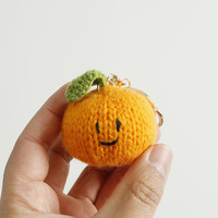 Schattig handgebreid fruit sleutelhanger handgemaakt gehaakt 3D sinaasappel perzik peer amigurumi knuffel hanger tas charme dames cadeaus