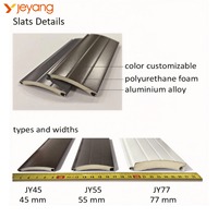 Porte à enroulement isolée en aluminium personnalisée JY, de haute qualité, de style européen, automatique, en alliage d'aluminium, fenêtre de sécurité