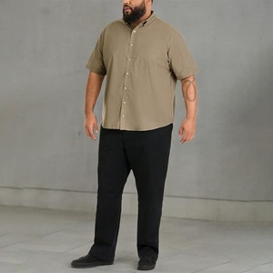 Camisa de Manga Corta para Hombre, Tallas Grandes, Transpirable, Cuello Alto, Sin Arrugas, con Botones, Estampado a Cuadros, Logotipo Personalizado, Impresión por Serigrafía ODM - Product Image 3