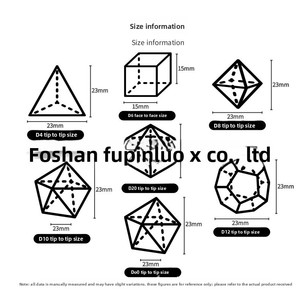 Juego de dados poliédricos de cristal con bloques de color en ángulo recto, de siete dados, para equipo de juego de mesa DND, completo, DIY, semiterminado, sin acabado. - Product Image 3
