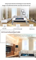 Mesa de Centro Interactiva con Pantalla Táctil LCD Android de 49 y 55 Pulgadas, Señalización Digital para Interiores, para Vestíbulo de Hotel, Restaurante, Exposiciones, Comercio Minorista