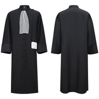 Nouvelle Robe de Cosplay d'Avocat Médiéval, Vêtement Sacerdotal Gothique, Cape Longue de Chorale d'Église pour Costume de Spectacle d'Halloween