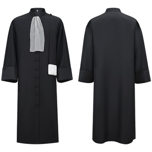 Nouvelle Robe de Cosplay d'<span class=keywords><strong>Avocat</strong></span> Médiéval, Vêtement Sacerdotal Gothique, Cape Longue de Chorale d'Église pour Costume de Spectacle d'Halloween - Product Image 3