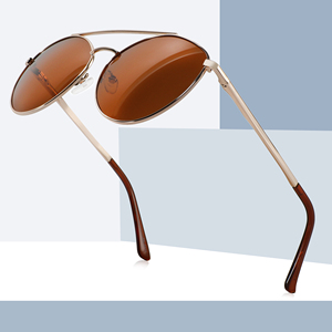 2025 New High Quality <b>Mirror</b> Polarized Sun Glasses Manufacturer Fashion Metal Sun Glasses <b>Round</b> Frame Shades Unisex Sunglasses - Product Image 4