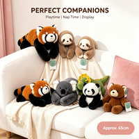 Boneka Gantung Leher Berbobot Panda Merah Koala Sloth Dinosaurus Mainan Hewan Isi Kapas PP Super Lembut Pereda Kecemasan Hadiah Anak