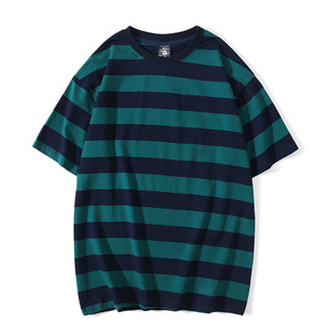 T-shirt d'été décontracté pour homme à manches courtes, coupe ample, en tricot 100 % coton, imprimé sérigraphié - Product Image 3