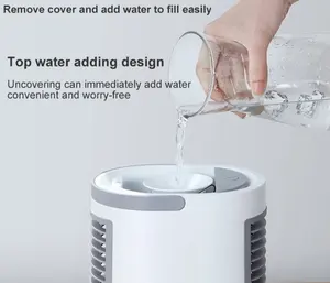 Mini ar condicionado portátil, resfriamento rápido usb pessoal umidificador purificador de ar resfriador de ar