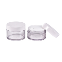 En stock, pot en PETG transparent haut de gamme, personnalisable, disponible en plastique PETG, pour l'emballage de crème de soin personnel, fabricants renommés