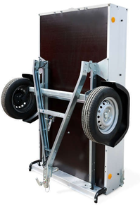 Remorque à plateau basculant légère de 2,1 m x 1,1 m, non freinée, à essieu unique, capacité de charge de 750 kg, galvanisée, OEM ODM - Product Image 4