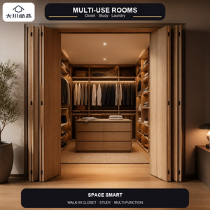 <span class=keywords><strong>Porte</strong></span> <span class=keywords><strong>accordéon</strong></span> moderne en bois sur mesure, multi-panneaux, avec <span class=keywords><strong>rail</strong></span> supérieur et protection incendie, pour dressing ou séparateur de pièce de villa - Product Image 4