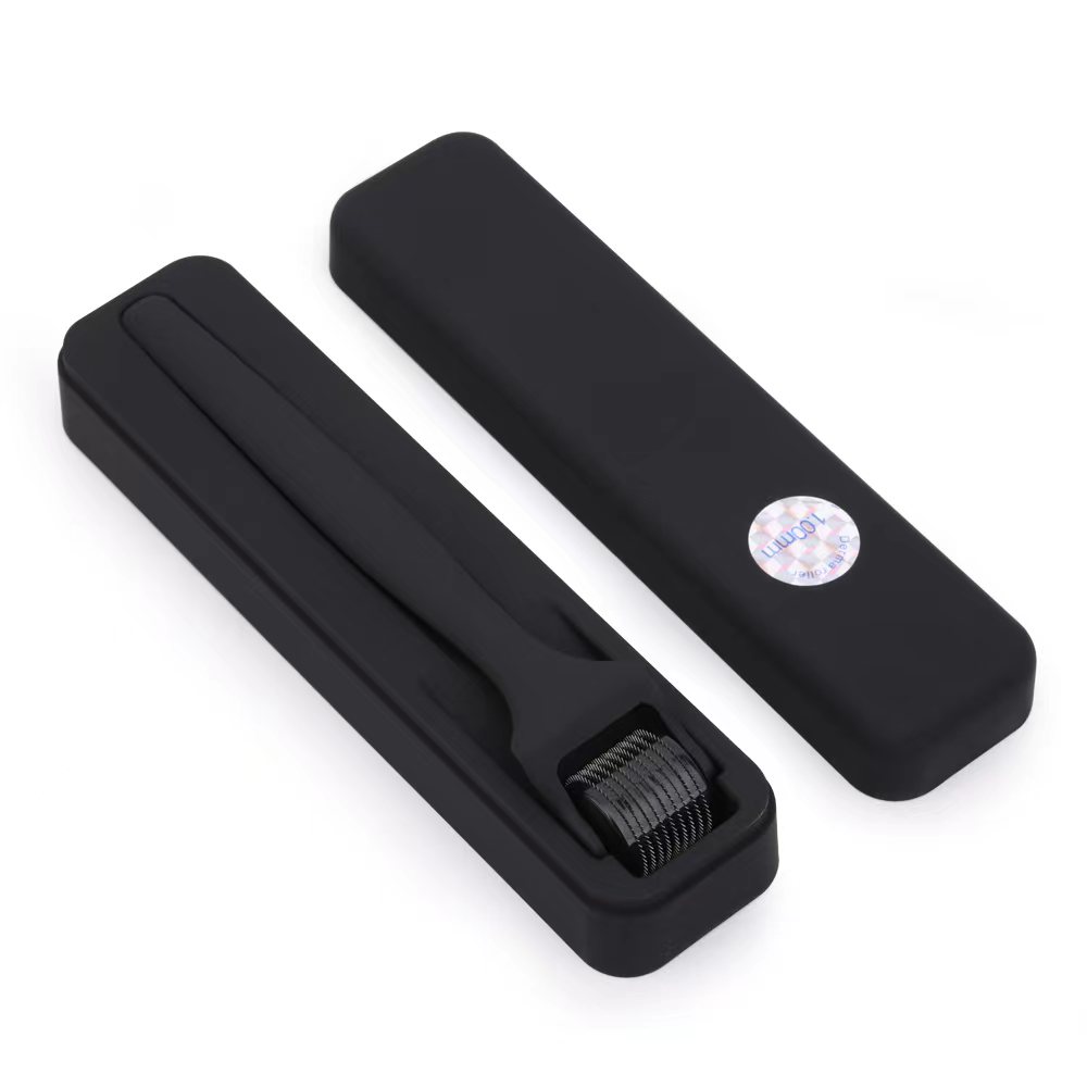 Фирменная микро-игла на заказ, матовая черная 540 Дерма-Роллер 0,25 мм/0,5 мм дермароллер для бороды, кожи, Дерма-Роллер для лица