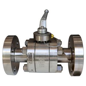 Vannes à boisseau sphérique à commande manuelle montées sur tourillon en acier inoxydable haute pression gazole eau de mer bride débit gainage soudé - Product Image 6