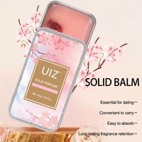 Essentiel pour les rencontres parfum solide parfum longue durée sans alcool portable parfum fleur de pêcher baume solide pour hommes et femmes