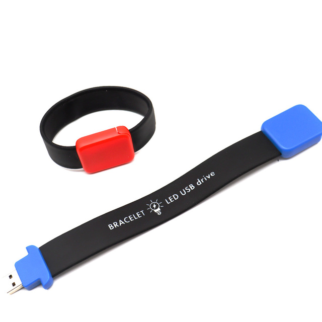 Light up logo 4gb 8gb 16gb 32gb 64gb Wholesale Usb Pendrive Silicone Wrist Band Usb Stick Customized Usb Flash Drive