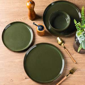Cuisine vintage en vrac pour hôtel, vente en gros, assiette en céramique et <span class=keywords><strong>porcelaine</strong></span> entièrement en grès, <span class=keywords><strong>vaisselle</strong></span>, <span class=keywords><strong>service</strong></span> de table - Product Image 4