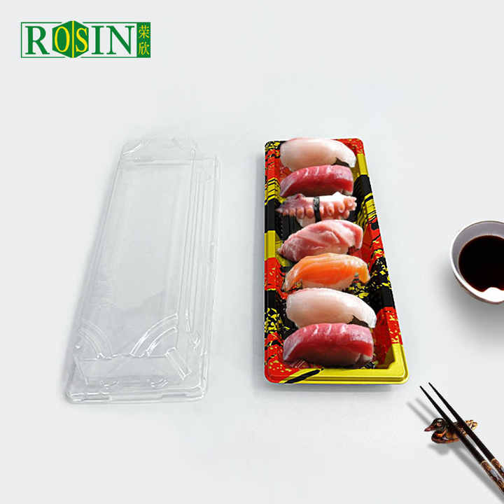To Go Box Asian Custom Disposable Japanese Pack Packaging Biodegradables Takeaway Black ...