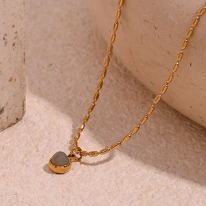 Collar de Acero Inoxidable con Cadena de Eslabones de Circonio, Chapado en Oro de 18K, Joyería Personalizada para Mujer, Artículos de Lujo de Moda - Product Image 5