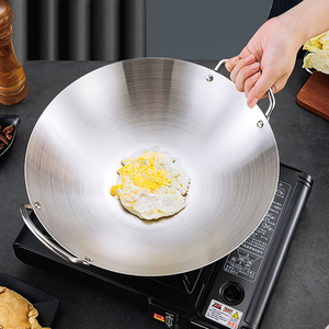 <span class=keywords><strong>Wok</strong></span> Comercial de Acero Inoxidable, Fondo Redondo, Gran Capacidad, Apto <span class=keywords><strong>para</strong></span> Cocina de Restaurante, Gas e Inducción - Product Image 6