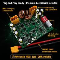 Contrôleur de charge solaire MPPT PCBA 10A 11V-30V Connecteur XT60 pour batterie lithium LiFePO4, carte de circuit pour station d'alimentation DIY, vente en gros