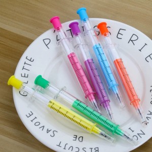 Creatieve Gift Briefpapier Gel Pen Spuit Vorm Water Pen Student Leren Benodigdheden Balpen Custom Logo Groothandel - Product Image 2