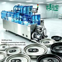 Machine de marquage laser automatique pour bouchons en aluminium avec interface Chestny Znak pour ligne de production d'emballages alimentaires
