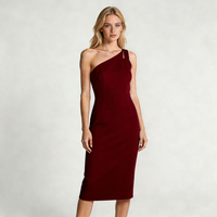 Robe d'été élégante asymétrique à une épaule, personnalisable OEM, décontractée et tendance, maxi pour femmes
