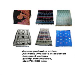 Chal de Lana y Viscosa Estilo Boho para Mujer, Marca SK NOOR and SONS, Varios Tamaños, Multicolor, Estilo Largo, 70x200 cm, Bufanda de Invierno - Product Image 1