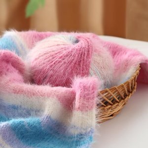 Fil à tricoter Wizard oz Snowball, mélange de <span class=keywords><strong>laine</strong></span>/acrylique, torsion S, 7 fils, teinture segmentée, gradation, uniformité, résistance modérée, tricot à la main, bricolage - Product Image 3