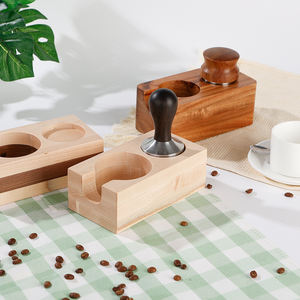 Porte-tasses manuel <span class=keywords><strong>en</strong></span> <span class=keywords><strong>bois</strong></span> pour le café, support <span class=keywords><strong>en</strong></span> <span class=keywords><strong>bois</strong></span>, pour expresso Barista, Base artistique, accessoires pour le bureau et la maison - Product Image 4
