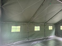 Tente militaire de qualité supérieure en PVC vert olive, 5x7 m, résistante, imperméable, 3 couches, isolée thermiquement, épaisse, pour toutes les conditions météorologiques