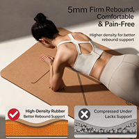 Tapis de yoga en liège naturel antidérapants et absorbants pour Pilates à domicile – Vente en gros, OEM, sur mesure, directement de l'usine
