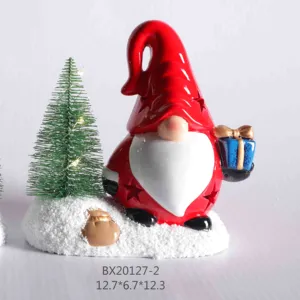 Ceramic bisque christmas ornament (Santa with Bag ) U-PAINT