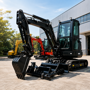 LIVRAISON GRATUITE Mini-excavatrice hydraulique de 3,5 tonnes avec hydraulique auxiliaire certifiée CE pour les projets d'aménagement paysager - Product Image 1