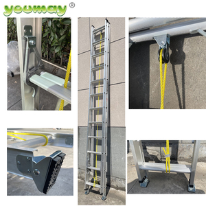 <span class=keywords><strong>Échelle</strong></span> en aluminium <span class=keywords><strong>Échelle</strong></span> d'extension en fibre <span class=keywords><strong>de</strong></span> verre à deux sections <span class=keywords><strong>Échelle</strong></span>s industrielles Outil <span class=keywords><strong>de</strong></span> <span class=keywords><strong>toit</strong></span> 2x8/10/12x14 marches 4m5m6m7meter - Product Image 2