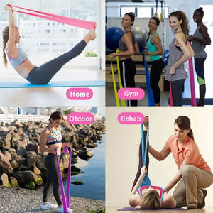 Bandes de résistance plates longues pour yoga, pilates et étirements, sans latex, personnalisées, élastiques, Thera Band - Product Image 4