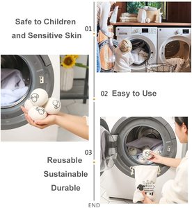 RUIYING Bola de Lavado y Secado para <span class=keywords><strong>Lavadora</strong></span>, Atrapador de Pelo y Pelusa para la Ropa - Product Image 5