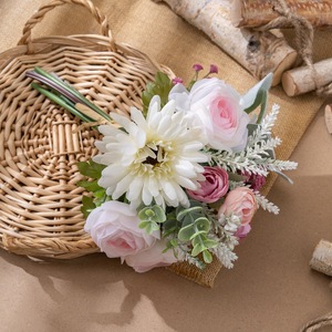 Bouquet de fleurs artificielles Meisali Lulian en tissu tissé plastique pour mariage et décoration intérieure CF01368 - Product Image 3