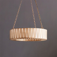 Lustre moderne en verre givré avec panneaux en laiton, LED blanc chaud réglable, personnalisable, pour la maison, l'hôtel, la villa, éclairage de plafond