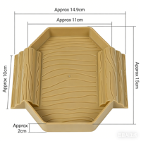 Bassin de bain pour bébé tortue à double rampe, bol d'eau pour reptile semi-aquatique, décoration d'aquarium en ABS durable et écologique